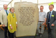 One of the two standing stones at Hingham is unveiled sm