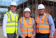 Pride in the Job Award winners Tim Walsingham right and Danny Pinner centre with Abel Homes MD Paul LeGrice sm