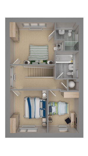 Cygnet Rise Swaffham Type H 3D First Floor v2